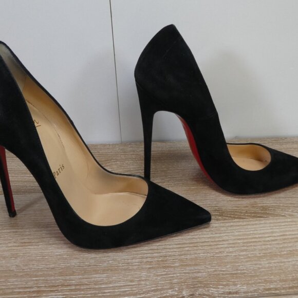 Christian Louboutin So Kate 120mm Black Suede - Picture 3 of 7